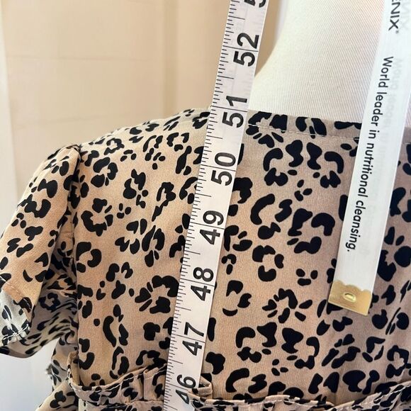 Animal Print Tiered Ruffled Maxi Dress Large Unleash Your Inner Glam-Zebra! - Picture 5 of 14